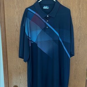Ben Hogan Men's Navy Polo with Blue Graphic Accents